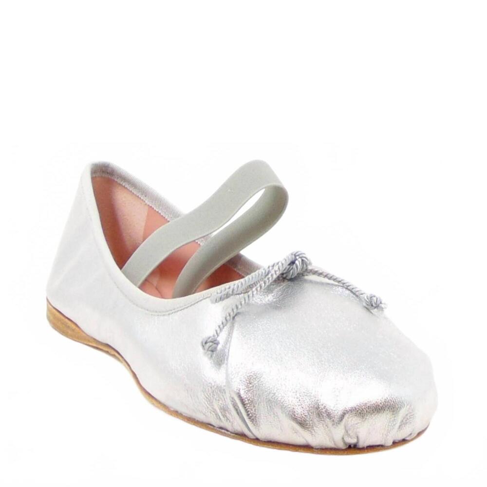 NEW PRETTY BALLERINAS women's lea shoe in silver